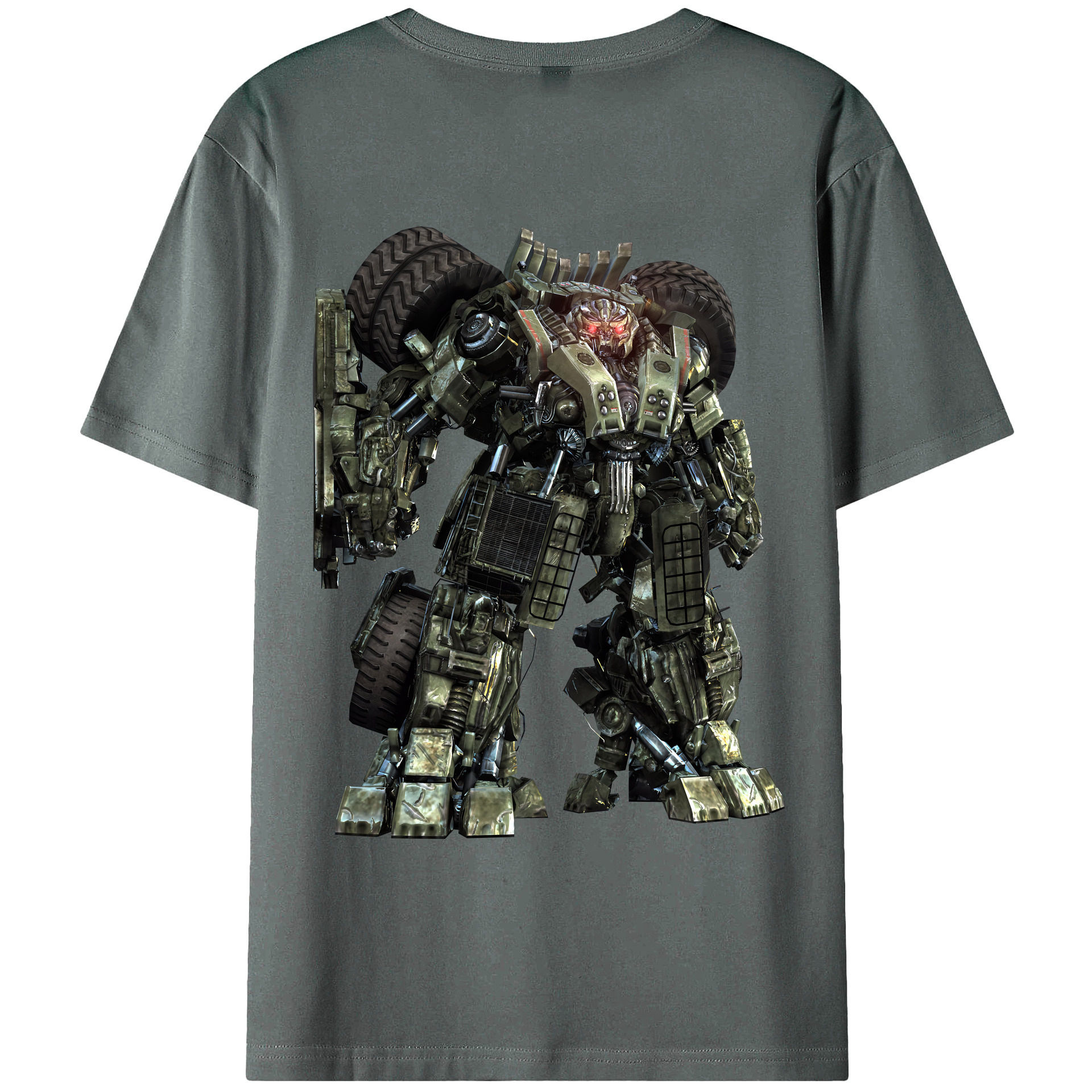 （画像用） Transformers トランスフォーマー 綿100％ メンズ半袖Tシャツ（バックプリント） 通気性